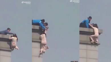 Muž zabránil pokusu o sebevraždu ženy tím, že ji chytil za vlasy