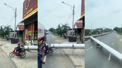 Převoz větší nákladu skútrem