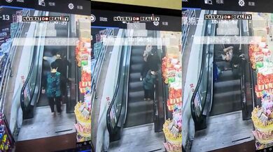 Eskalátor vs. tři ženy: Výsledek? Neřízená jízda jak z grotesky