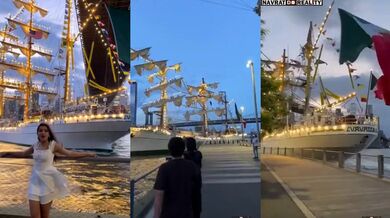 Mexická námořní loď narazila do Brooklynského mostu - dva mrtví