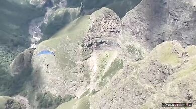 Dramatická situace při startu paraglidisty