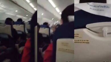 Letadlo bylo poškozené krupobitím během přistávání ve Srinagaru