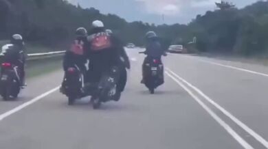 Obézní motorkář na vině motonehody