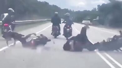 Obézní motorkář na vině motonehody