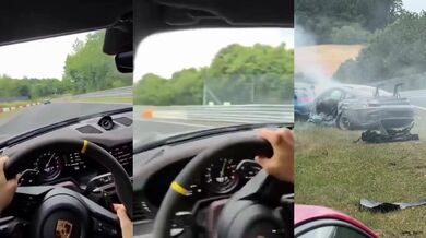 Dramatická srážka Porsche 911 GT3 RS a BMW M2 na Nürburgringu skončila ohnivou explozí