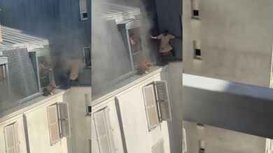 Hrdinská záchrana nad propastí při požáru v Paříži