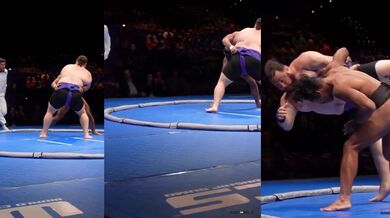 Síla techniky: Američan Edobor Konyeha ohromil při souboji sumo