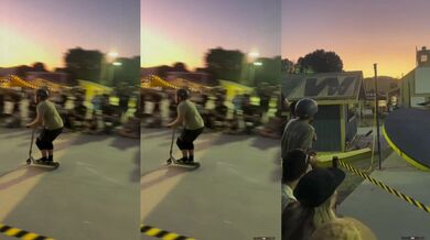 Bolestivý trik na koloběžce