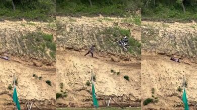 Dvojitá nehoda při motokrosu