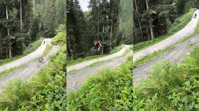 Obří skok na sjezdovém kole