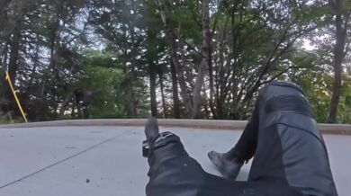 Nevybrání zatáčky na mašině