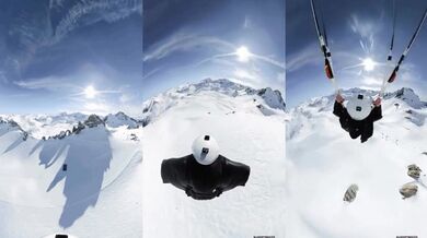 Světově první průlet skrz Aiguille Perceé