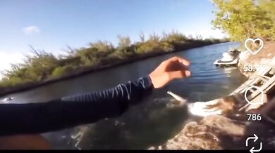 Fail při skoku do vody z houpačky