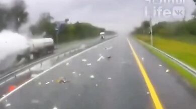 Exploze cisterny s oxidem uhličitým si vyžádala život řidiče a zranila dítě