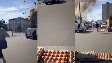 Ruská raketa zasáhla dům v Charkově