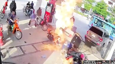 Řidič Mercedesu omylem zacouval do čerpací stanice