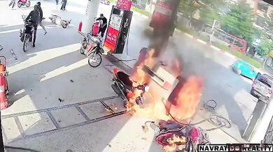 Řidič Mercedesu omylem zacouval do čerpací stanice