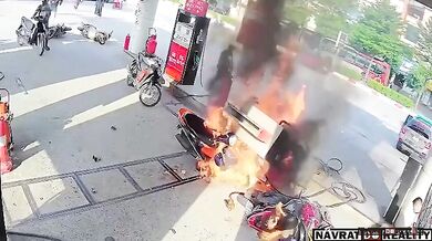 Řidič Mercedesu omylem zacouval do čerpací stanice