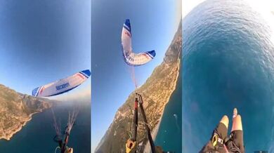 Nepříjemná situace při paraglidingu
