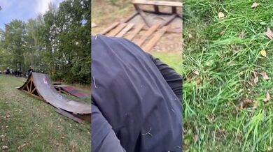 Nehoda při skoku na BMX