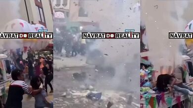 Dívka unikla zranění při explozi pyrotechniky během slavnosti