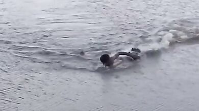 Plavec těsně unikl aligátorovi