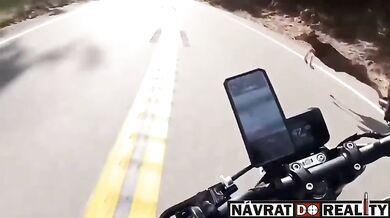 Řetězová nehoda motorkáře