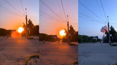 Výbuch v Ternopilu na jihozápadě Ukrajiny během ruského útoku