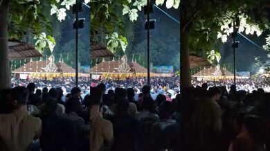 Výbuch pyrotechniky na festivalu v Kasaragodu