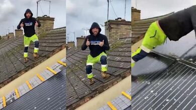 Blbec na střeše si hraje na Johnnyho Knoxvilla