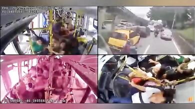 Autobus v Sao Paulu se řítil bez kontroly a smetl více než 15 vozidel