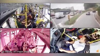 Autobus v Sao Paulu se řítil bez kontroly a smetl více než 15 vozidel