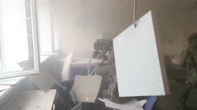 Ruský protitankový systém Kornet použitý v interiéru
