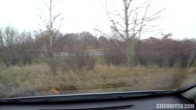 Análek se sexy kurvou v autě