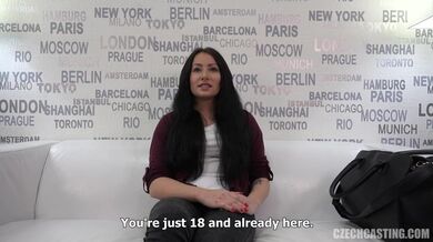 18letá sexy amatérka Barbora na castingu