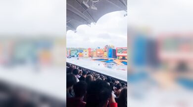 Motocyklista se zranil při nehodě v zábavním parku