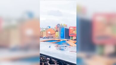 Motocyklista se zranil při nehodě v zábavním parku