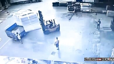 Pracovní nehoda - Rozmáčknutý