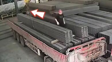 Pracovní nehoda - Přimáčknutý