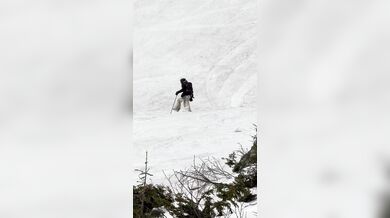 Bolestivý pád na lyžích