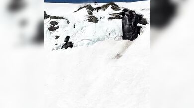 Bolestivý pád na lyžích