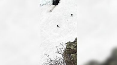 Bolestivý pád na lyžích