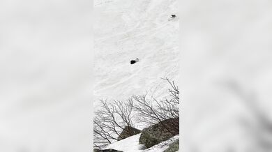 Bolestivý pád na lyžích