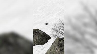 Bolestivý pád na lyžích