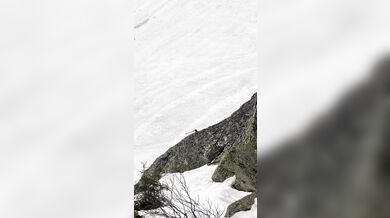 Bolestivý pád na lyžích