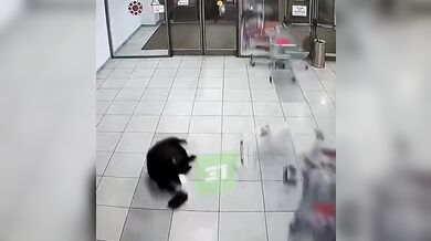 Ostraha v ruském obchodním centru shodila vozíky z eskalátoru a zranila ženu