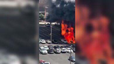 Neočekávaná exploze na parkovišti