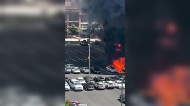 Neočekávaná exploze na parkovišti