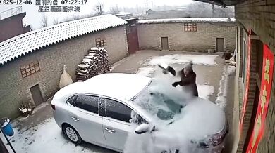 Rychlé odmrazení čelního skla auta...