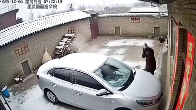 Rychlé odmrazení čelního skla auta...